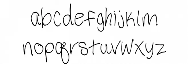 ThirdGradeHandwriting Font LOWERCASE