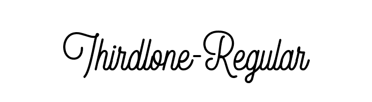 Thirdlone-Regular  font caratteri gratis