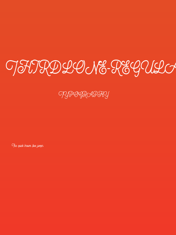 Thirdlone-Regular Poster