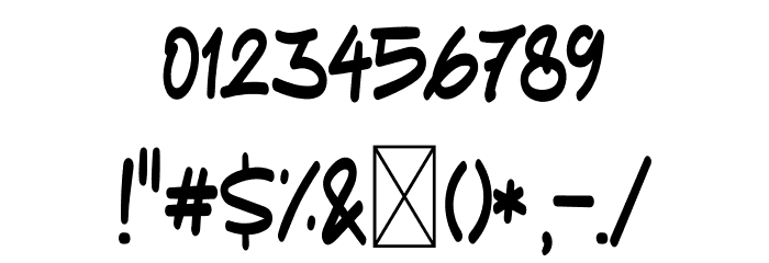 Thirsty Caps Font OTHER CHARS