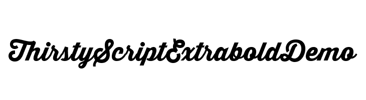 Thirsty Script Extrabold Demo Font