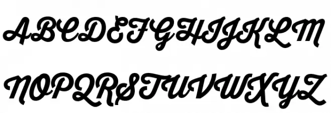 Thirsty Script Extrabold Demo 字体 大写