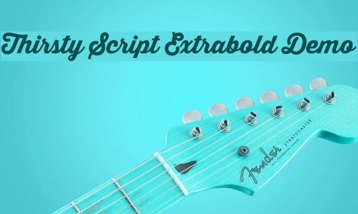 Thirsty Script Extrabold Demo Font examples