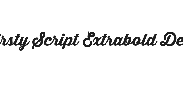 Thirsty Script Extrabold Demo Logo