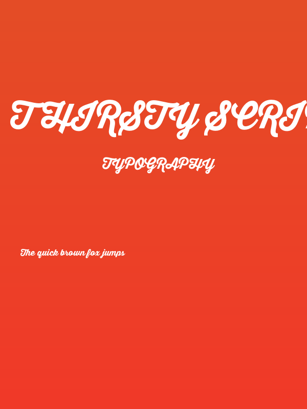 Thirsty Script Extrabold Demo Poster