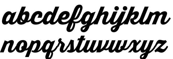 Thirsty Script Extrabold Demo Font LOWERCASE