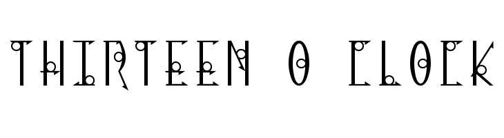 Thirteen O Clock  フリーフォントのダウンロード