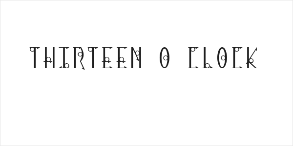 Thirteen O Clock Logo