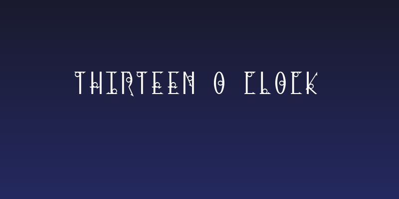 Thirteen O Clock Social Header