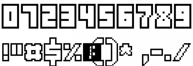 Thirteen Pixel Fonts Regular フォント その他の文字