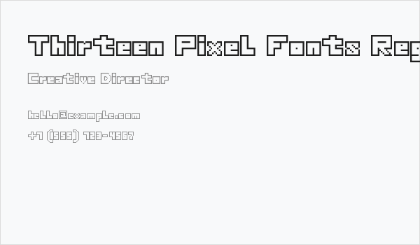 Thirteen Pixel Fonts Regular Business Card