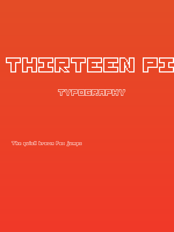 Thirteen Pixel Fonts Regular Poster
