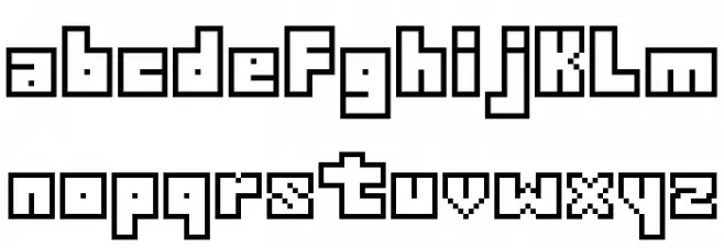 Thirteen Pixel Fonts Regular 字体 小写