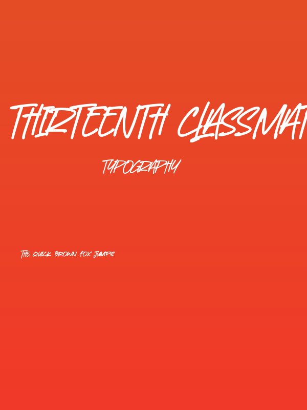 Thirteenth Classmate Poster