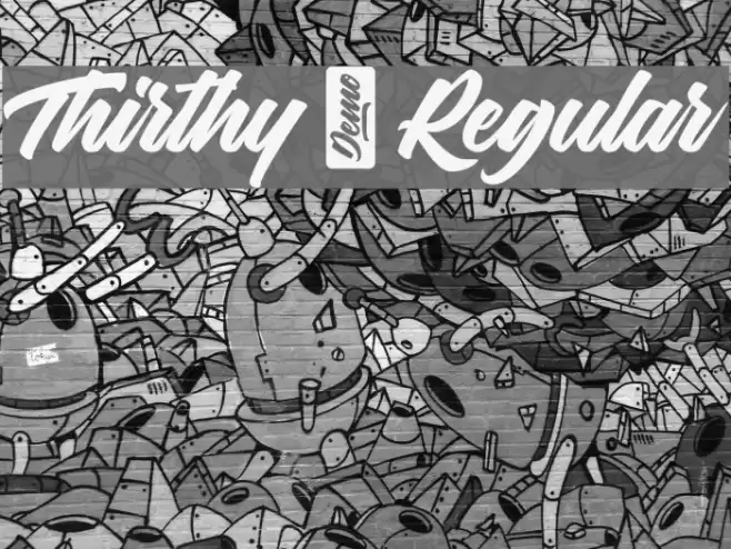 Thirthy-Regular Font examples