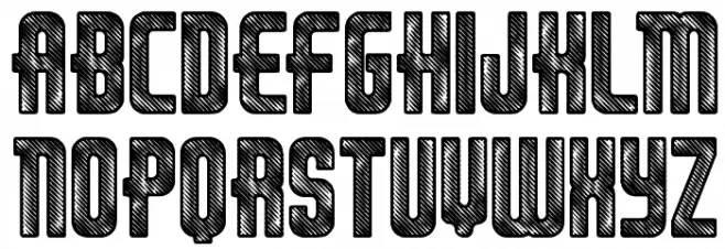 Thirties Gold Schriftart Groß