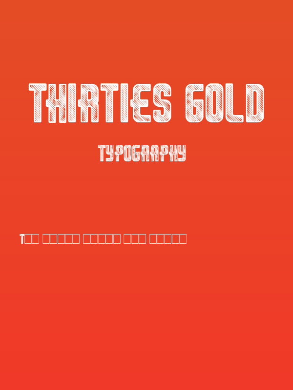 Thirties Gold Poster