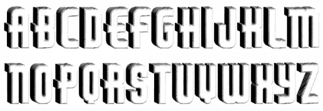 Thirties Relief 字体 大写