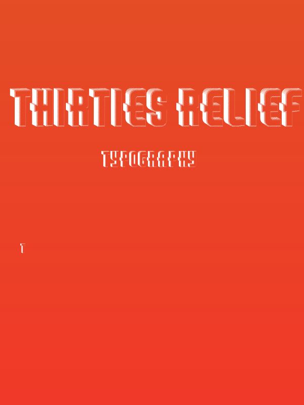 Thirties Relief Poster