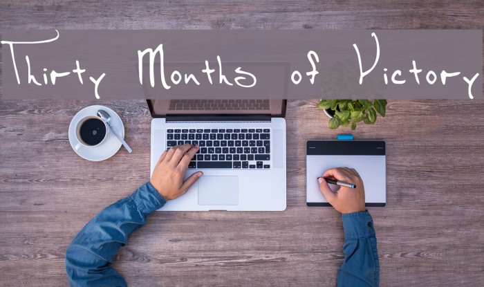 Thirty Months of Victory Font examples