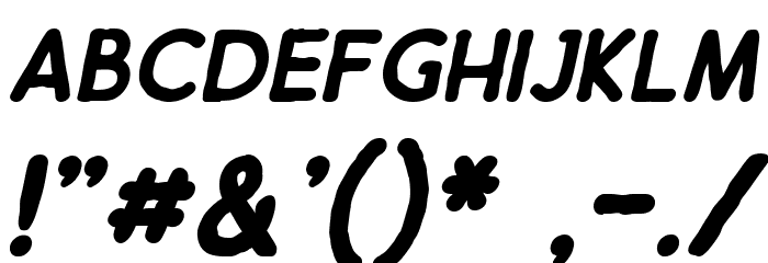 Thirty Sans Bold Italic Font OTHER CHARS