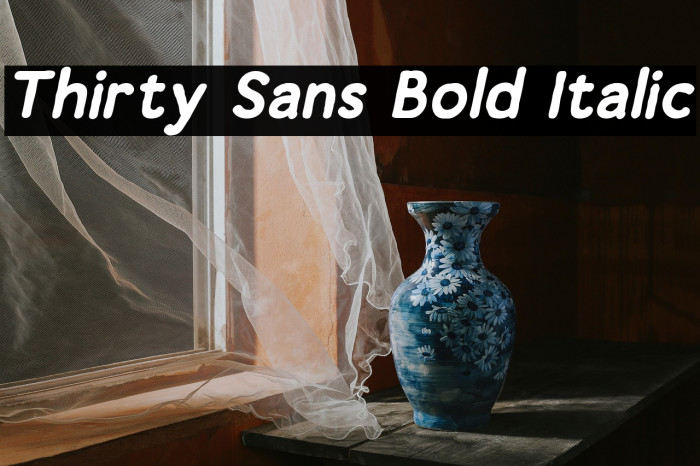 Thirty Sans Bold Italic Example 2