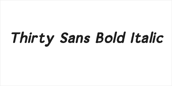 Thirty Sans Bold Italic Logo