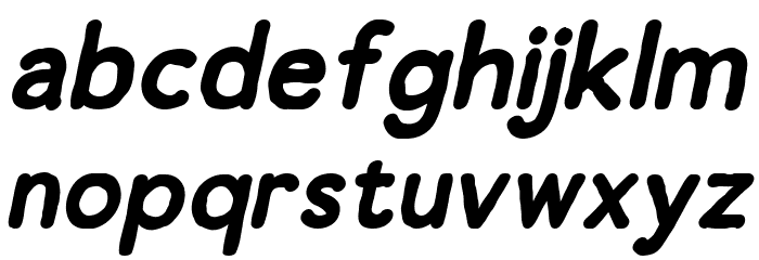 Thirty Sans Bold Italic Font LOWERCASE
