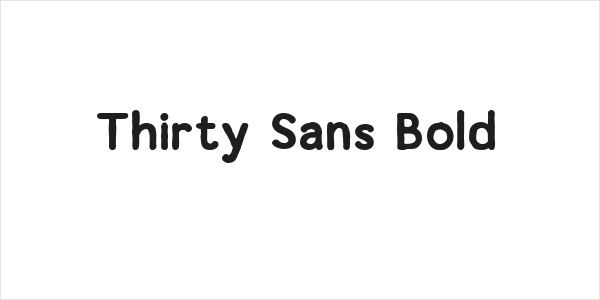 Thirty Sans Bold Logo