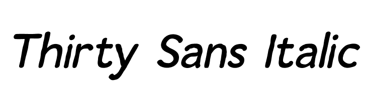 Thirty Sans Italic  font caratteri gratis