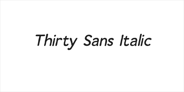 Thirty Sans Italic Logo