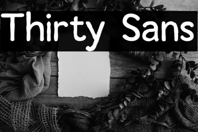 Thirty Sans Font examples
