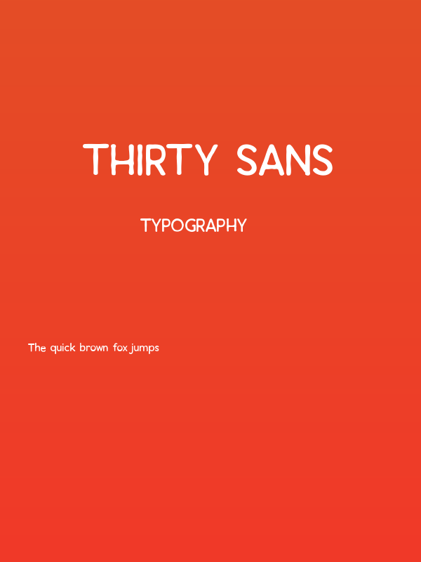 Thirty Sans Poster