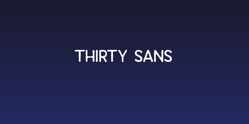 Thirty Sans Social Header
