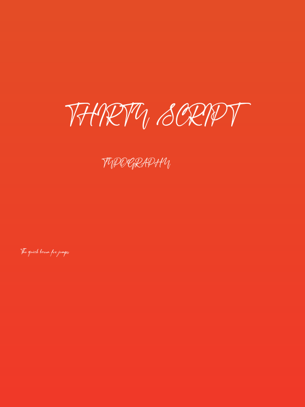 Thirty Script Poster