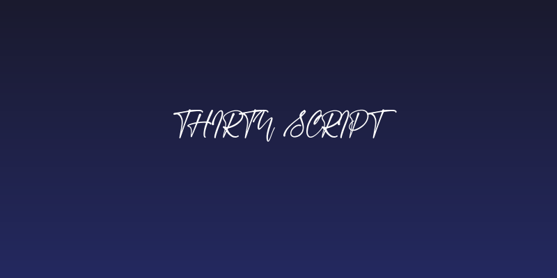 Thirty Script Social Header