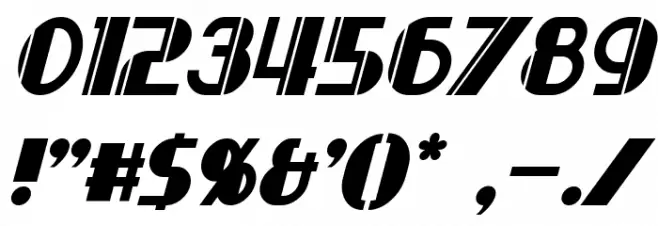 Thirty-Seven Italic Font Alte caractere