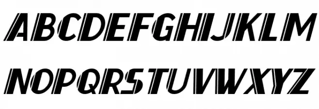 Thirty-Seven Italic Schriftart Groß