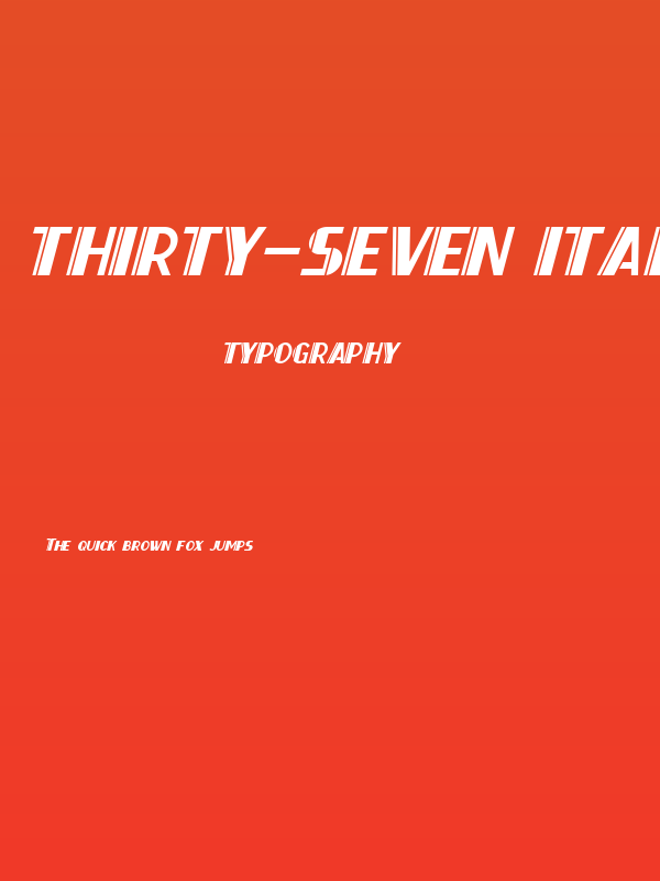 Thirty-Seven Italic Poster