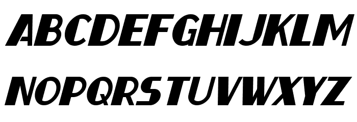 Thirty-Seven Italic Font LOWERCASE