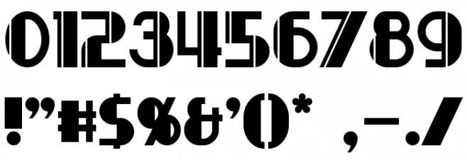 Thirty-Seven Font OTHER CHARS