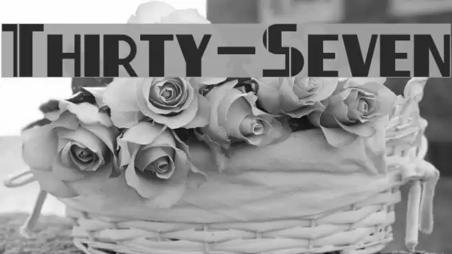 Thirty-Seven Font examples