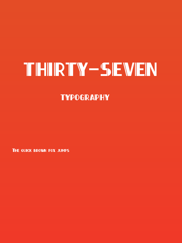 Thirty-Seven Poster