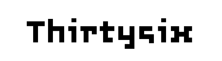 Thirtysix  フリーフォントのダウンロード