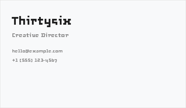 Thirtysix Business Card