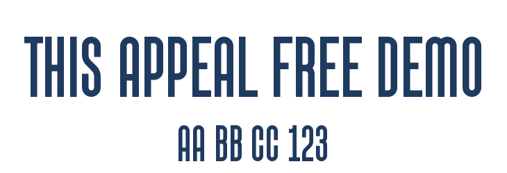 This Appeal Free Demo Font Preview