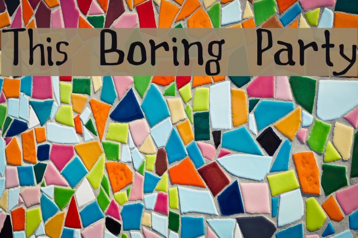 This Boring Party Font examples