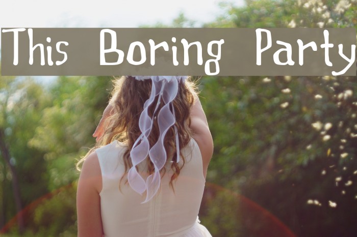This Boring Party Font examples
