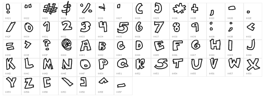 This Font Looks Awesome Character Map