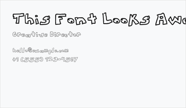 This Font Looks Awesome Business Card